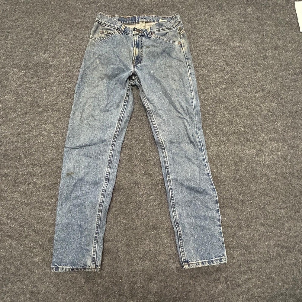 Levi's Jeans Mens Size 29x30 Blue 512 Slim Tapered Cotton USA Vintage Stained